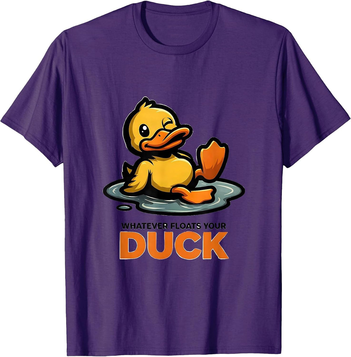 Men's Whatever Floats Your Duck Funny Duck Lover Humor Gift T-Shirt - Purple