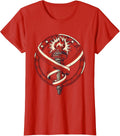 Women's Liberty Torch Civic Pride Labor Day Illustration T-Shirt - Red
