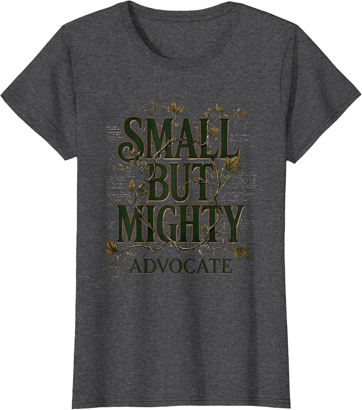 Women's Small But Mighty Advocate NICU Nurse Design T-Shirt - Dark Heather Grey