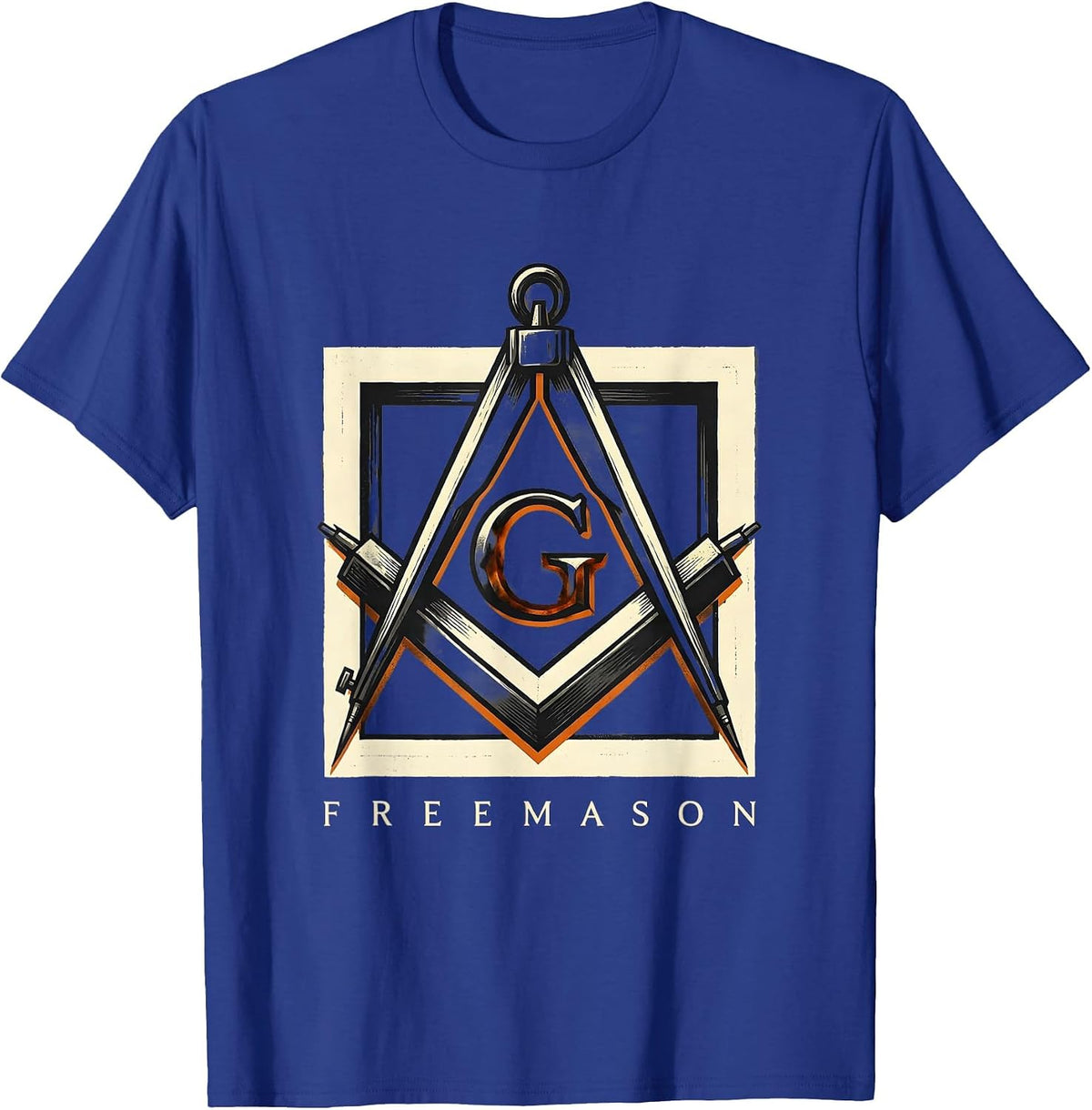 Freemason Square And Compass Fraternal Pride Grand Lodge T-Shirt - Royal Blue
