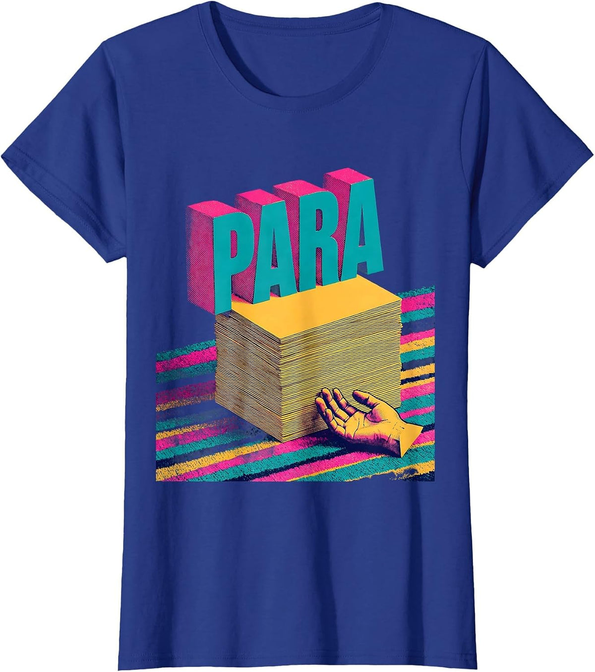Women's Para Risograph Paraprofessional Paraeducator Teacher Aide T-Shirt - Royal Blue