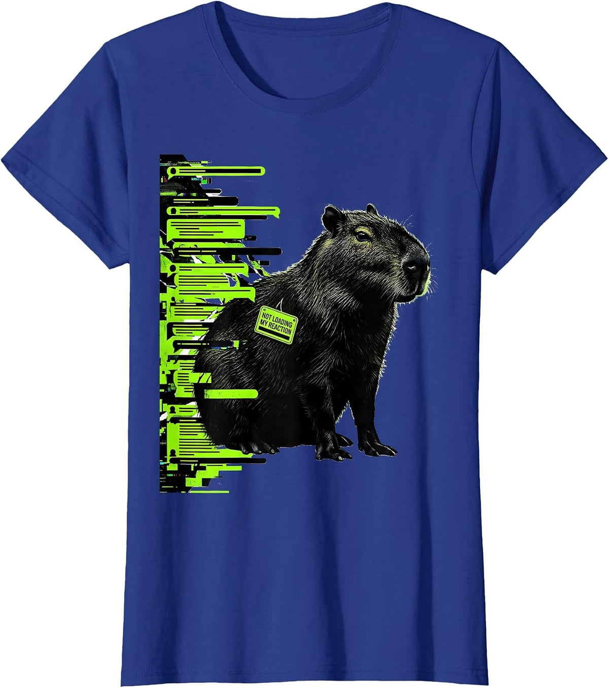 Women's Not Loading My Reaction Funny Capybara Gamer Meme Humor T-Shirt - Royal Blue