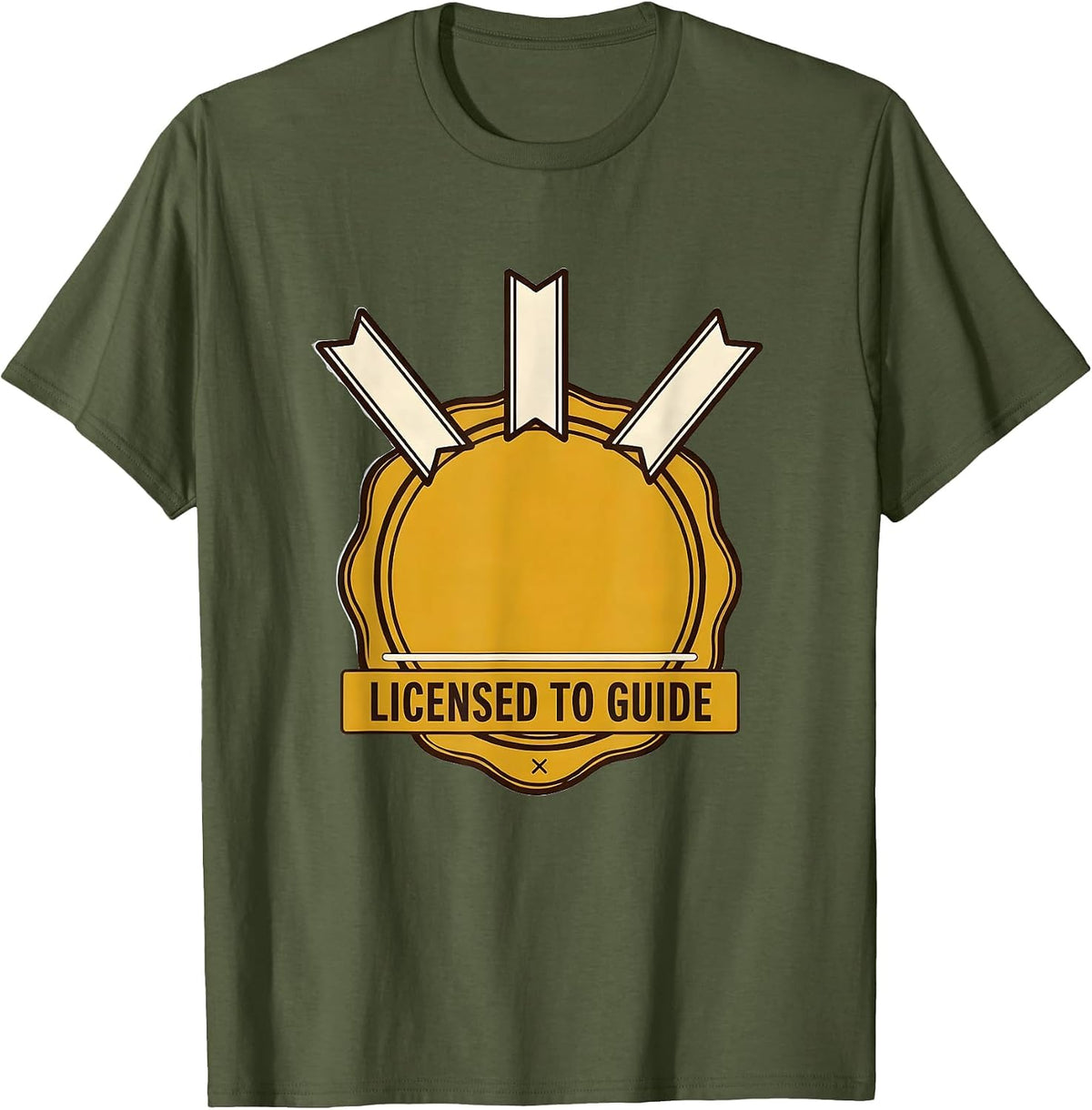 Men's Licensed To Guide Groovy Social Worker Appreciation MSW T-Shirt - Olive Green