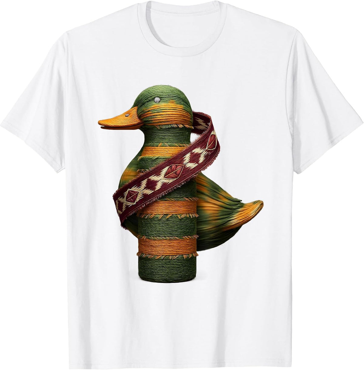 Men's Camo Duck Call Hunting Graphic Tee T-Shirt - White