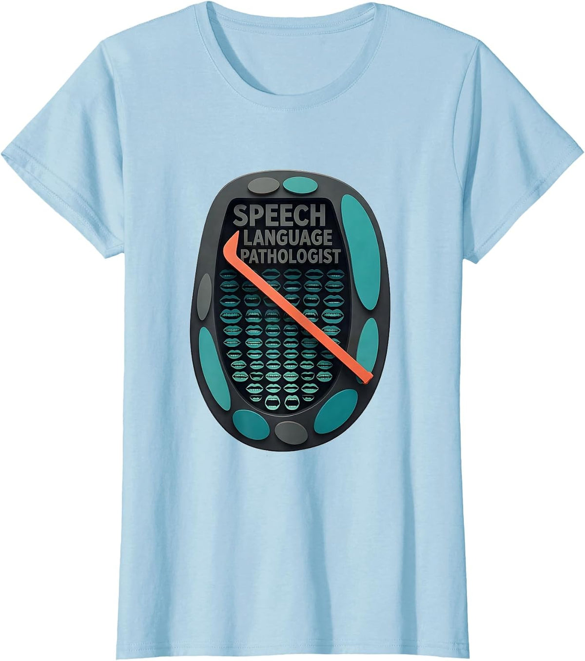 Women's Speech Language Pathologist Midcentury Modern SLP Retro T-Shirt - Baby Blue