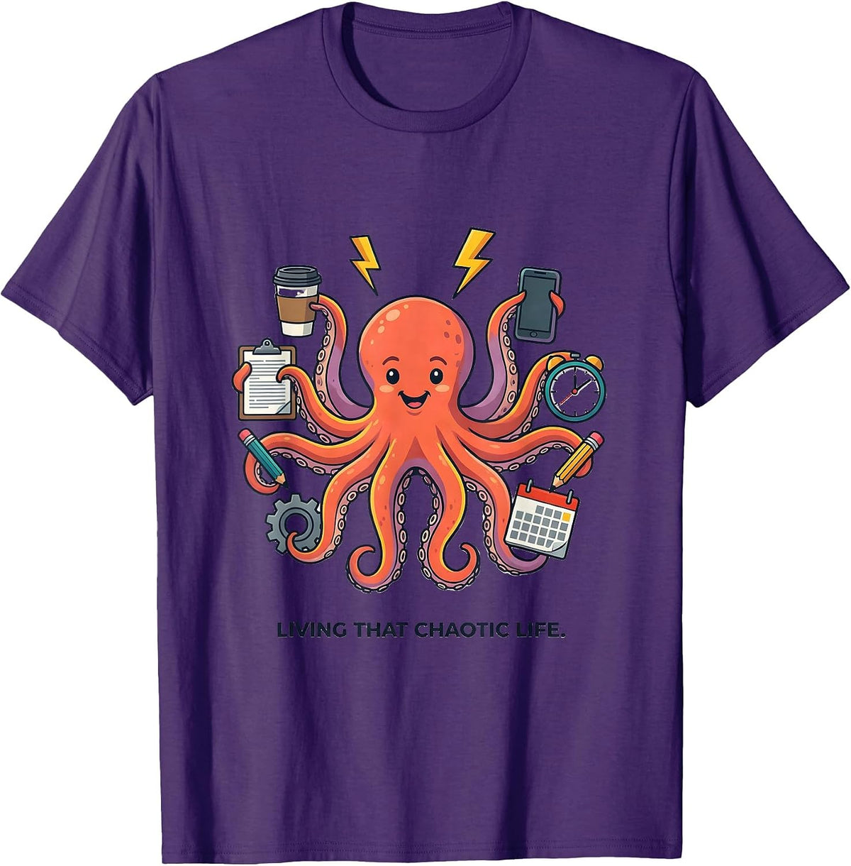 Chaos Coordinator Living That Chaotic Life T-Shirt - Purple