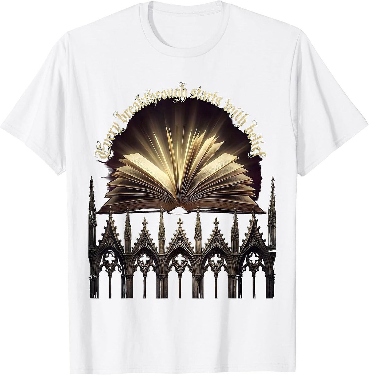 Men's Sped Teacher Every Breakthrough Starts With Belief T-Shirt - White