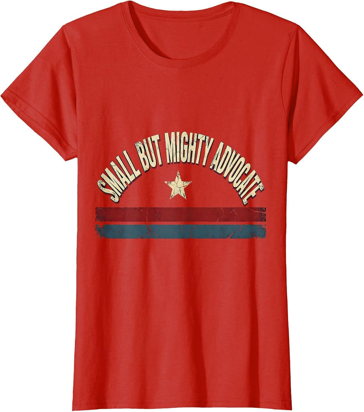 Women's Small But Mighty Advocate NICU Nurse Design T-Shirt - Red