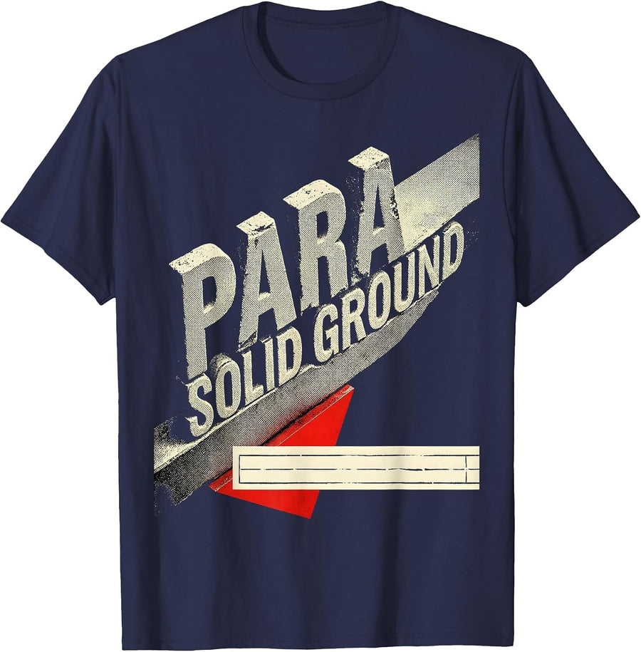 Para Solid Ground Constructivist Paraprofessional Teacher T-Shirt - Navy Blue