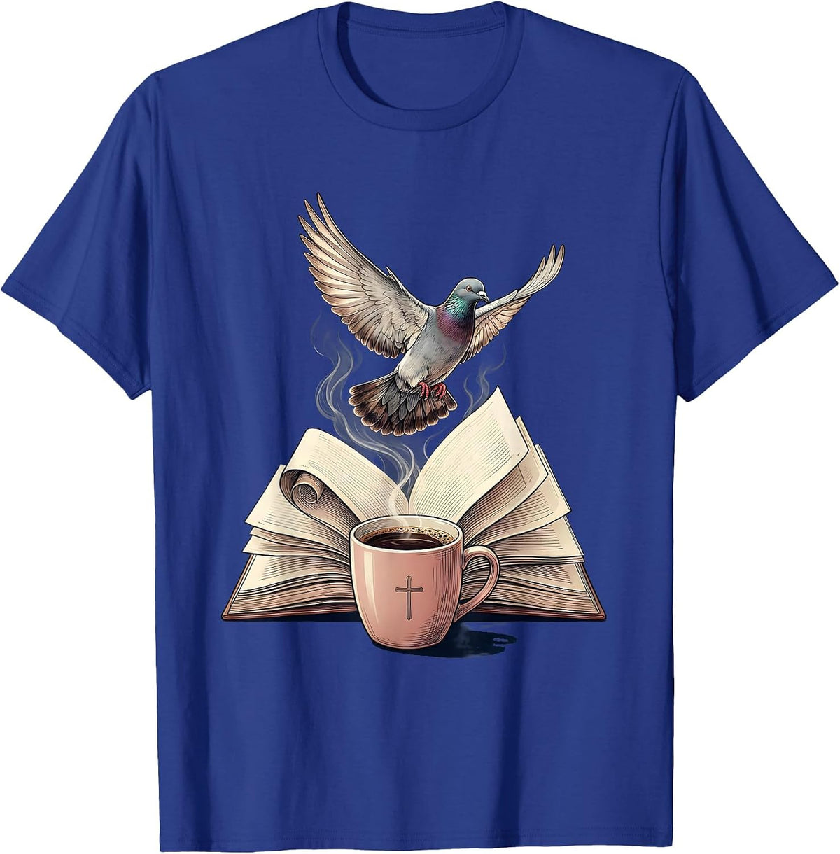 Social Worker Coffee and Notebook Graphic Tee T-Shirt - Royal Blue