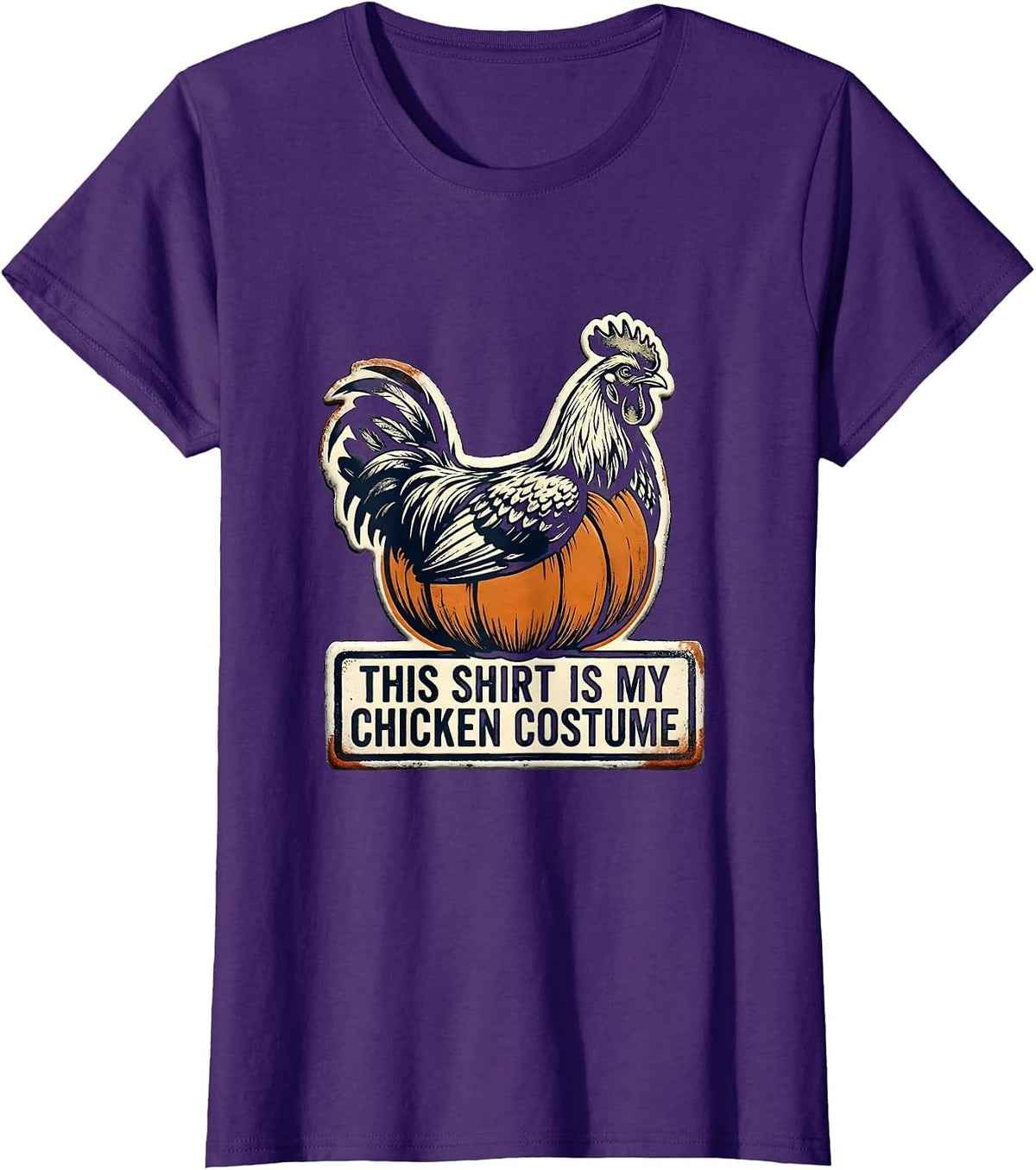 Women's This Shirt Is My Chicken Costume Funny Chicken Lover T-Shirt - Purple