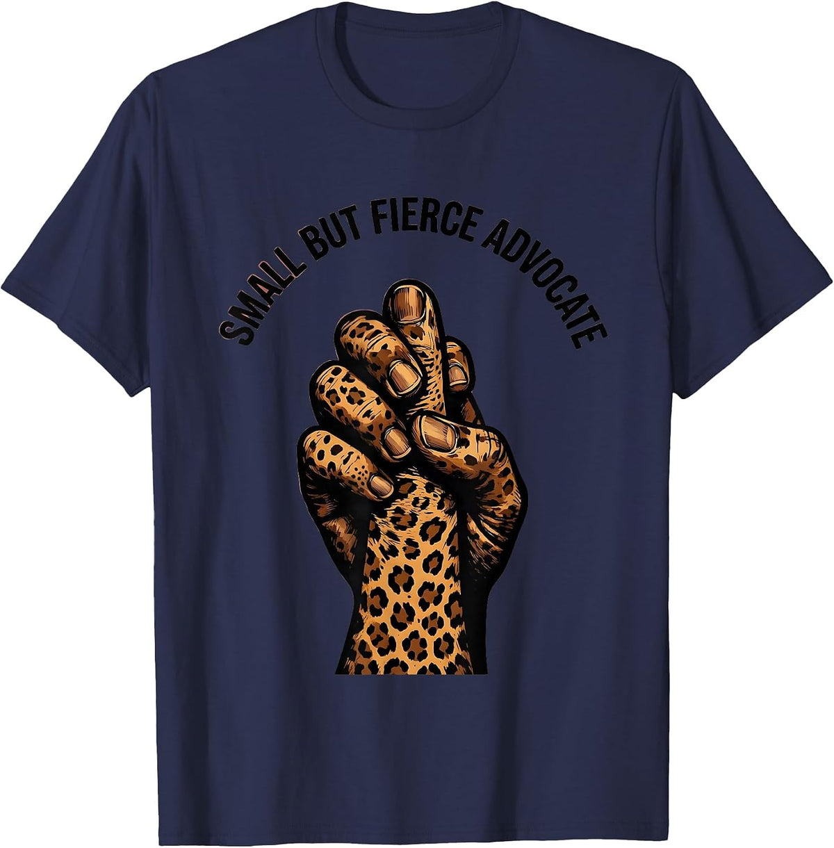 Small But Fierce Advocate NICU Nurse Design T-Shirt - Navy Blue