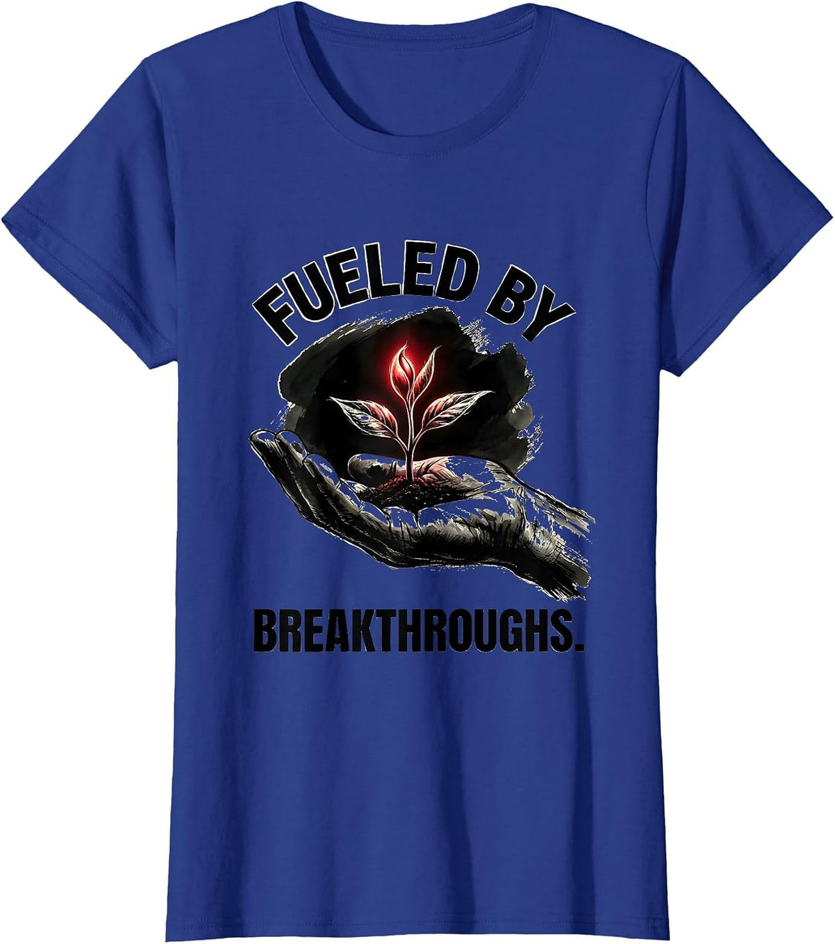 Women's Fueled by Breakthroughs Special Education Teacher T-Shirt - Royal Blue
