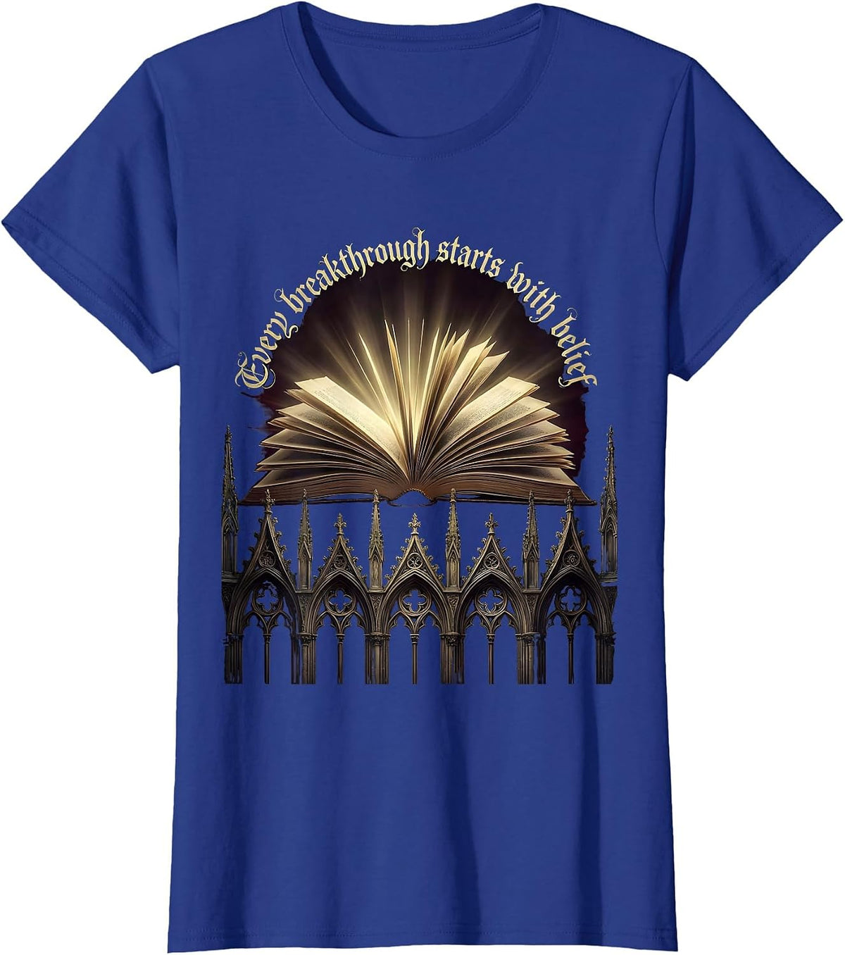Women's Sped Teacher Every Breakthrough Starts With Belief T-Shirt - Royal Blue