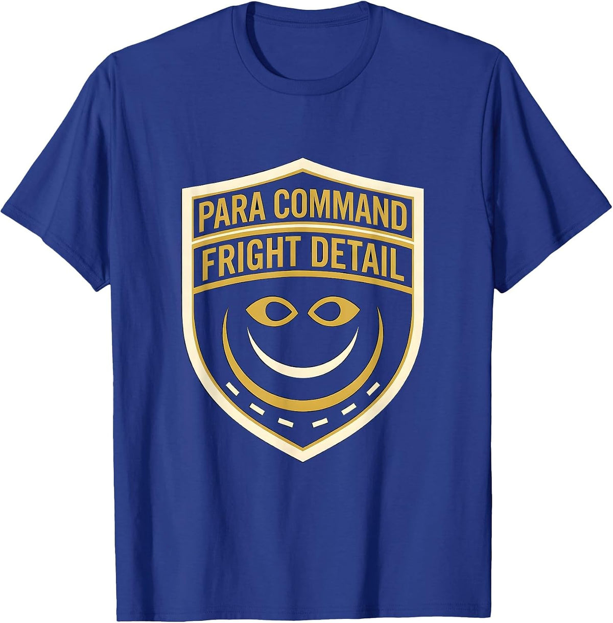 Para Command Fright Detail Emblem Paraeducator Halloween T-Shirt - Royal Blue