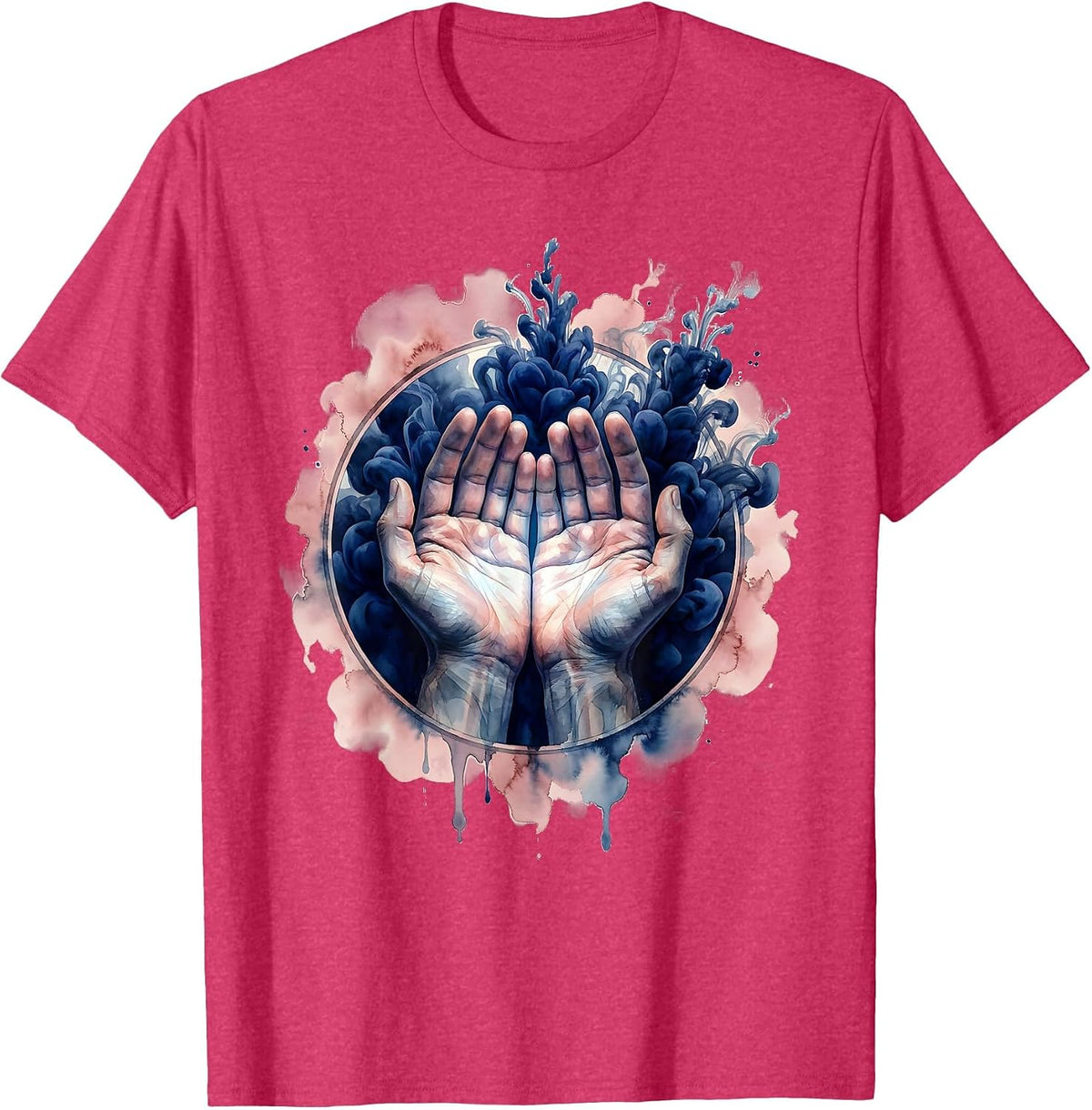 Hands Washing Away Dark Ink Stains Graphic T-Shirt - Red Heather