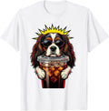 Men's Cavalier King Charles Spaniel Pop Art Dog Lover Iced Coffee T-Shirt - White