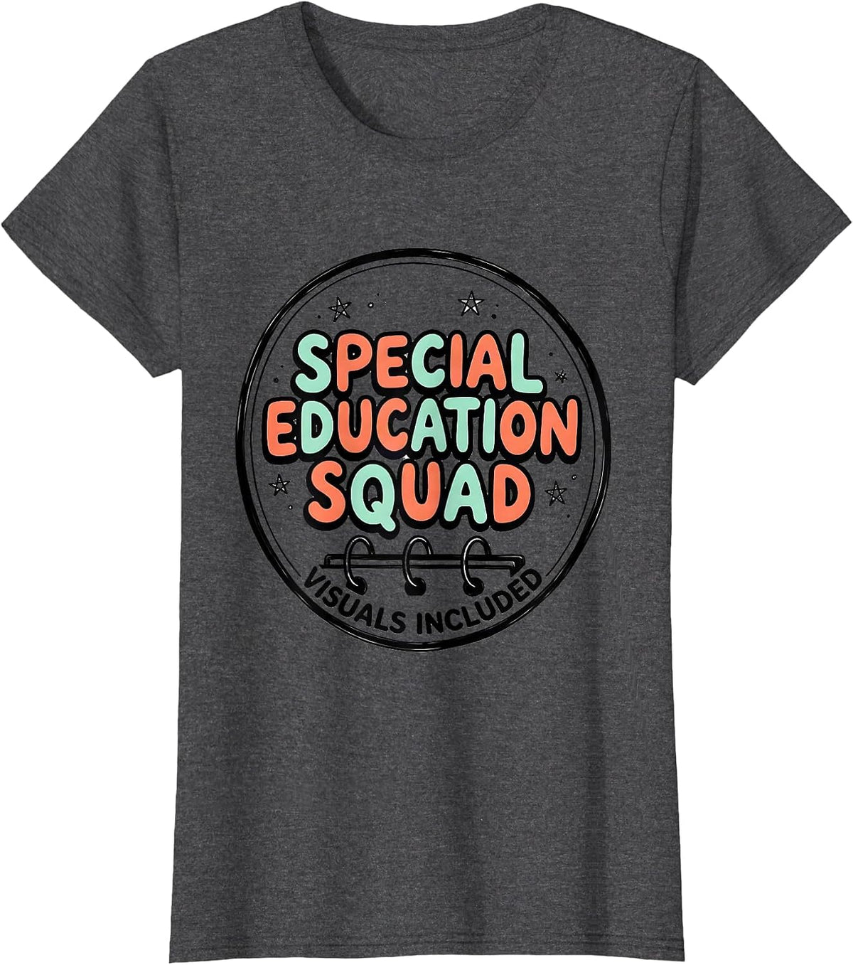 Women's Special Education Squad Teacher Pride T-Shirt - Dark Heather Grey
