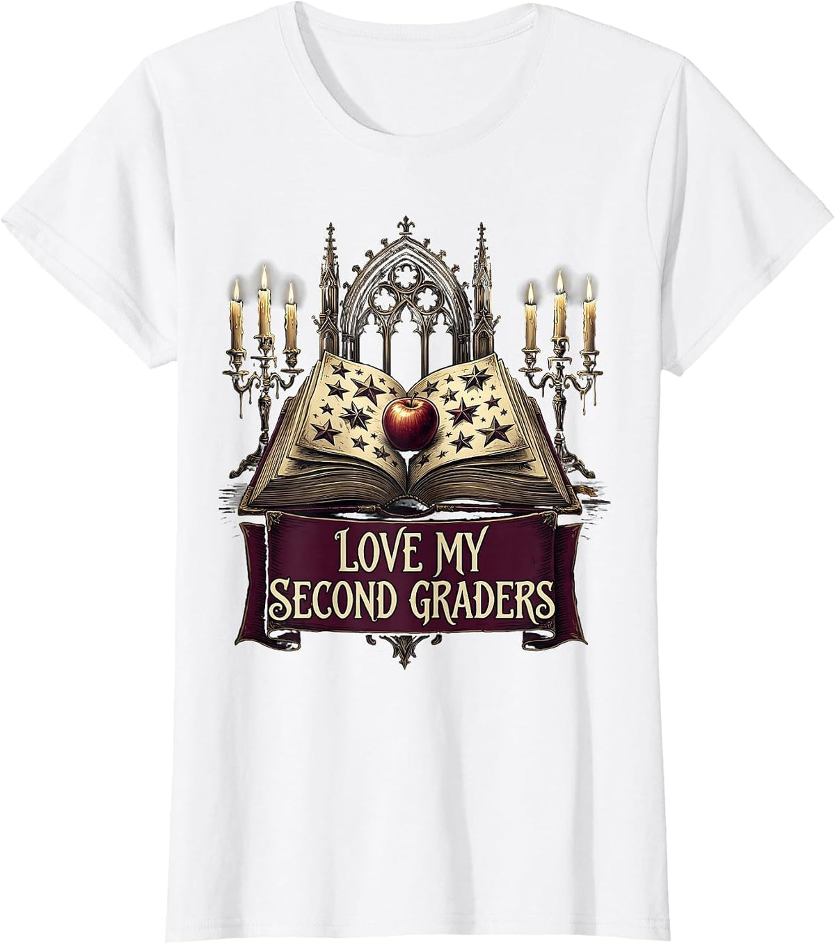 Love My Second Graders Teacher Design T-Shirt - White