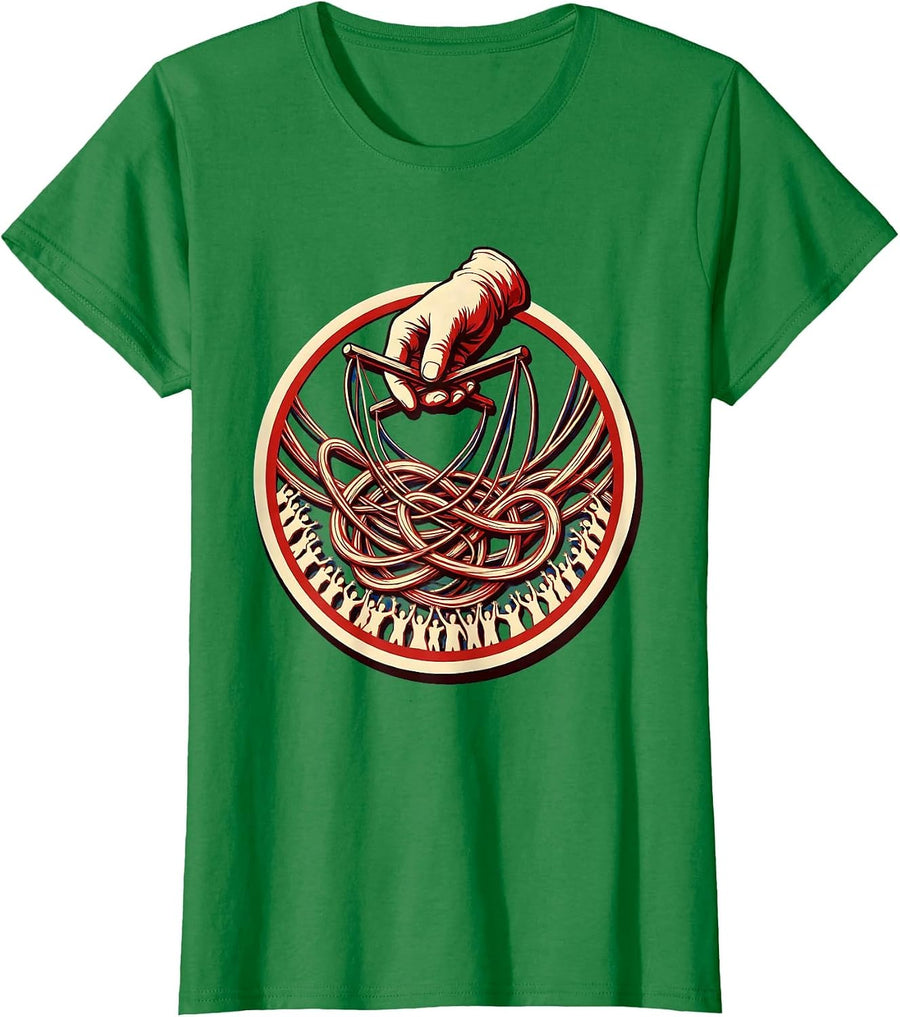 Women's Chaos Coordinator Puppet Master Graphic Tee T-Shirt - Kelly Green