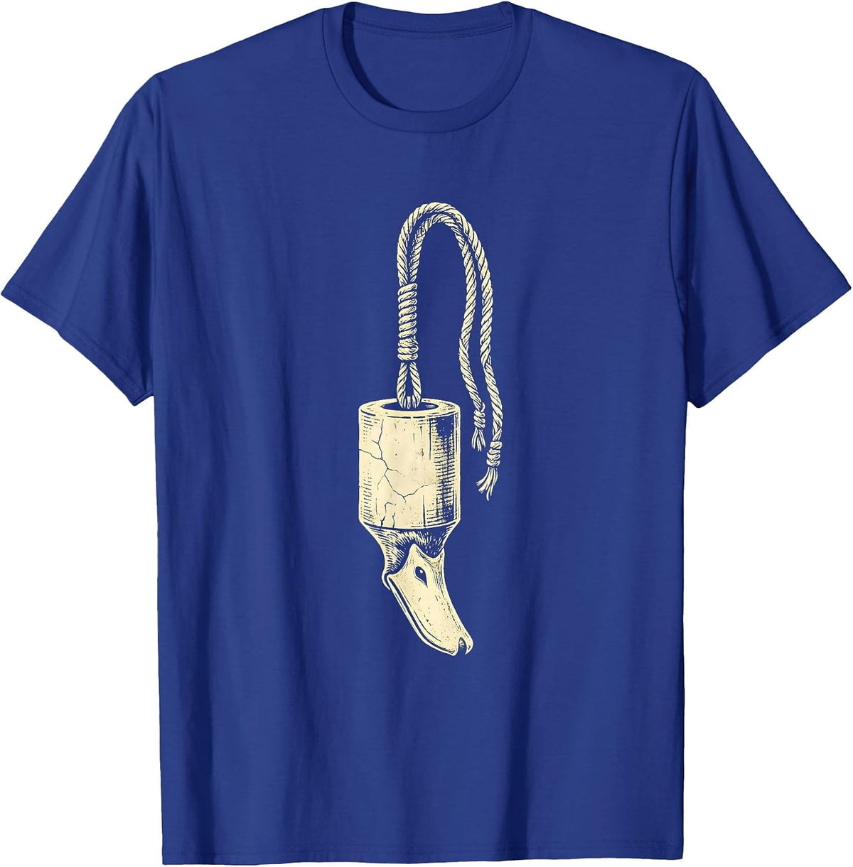 Men's Camo Lanyard Duck Call Hunting Graphic T-Shirt - Royal Blue