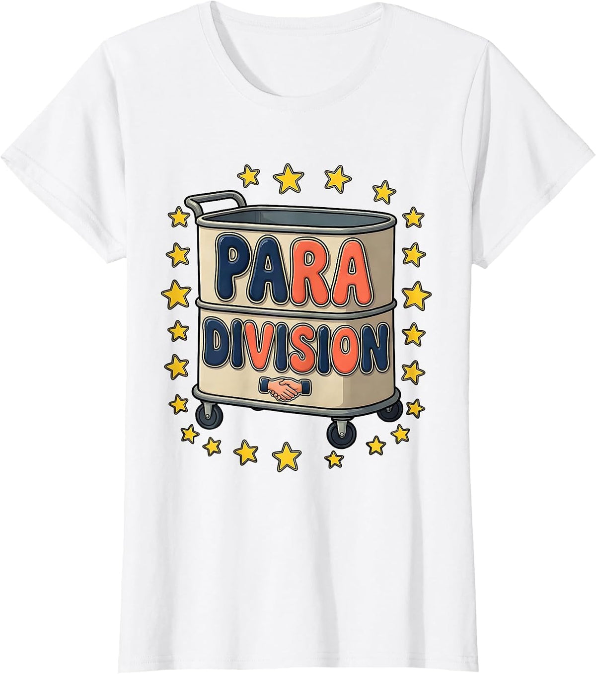 Para Division Custom Teacher Paraeducator Appreciation Back T-Shirt - White