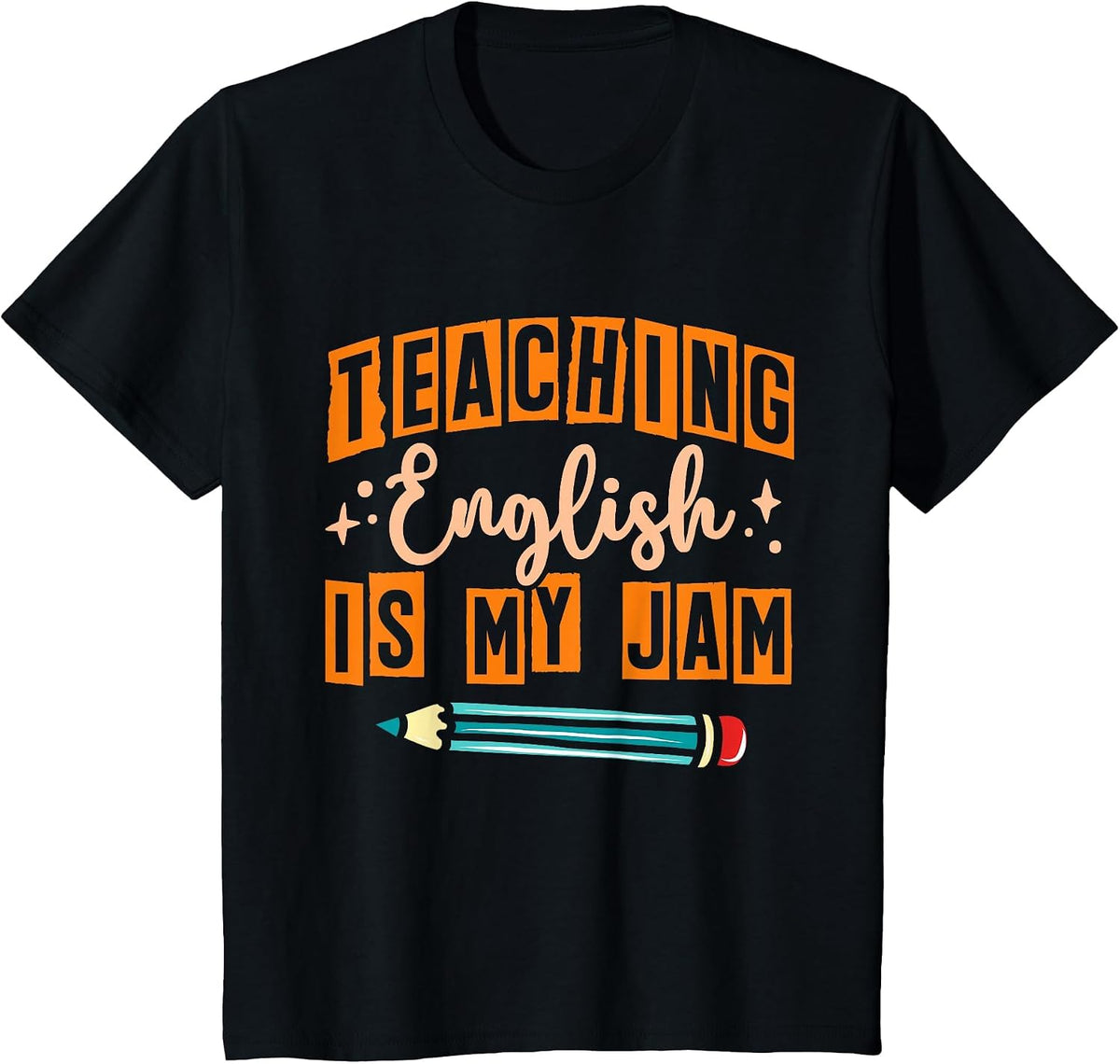 English Teacher Reading School Teaching English is My Jam T-Shirt - Black