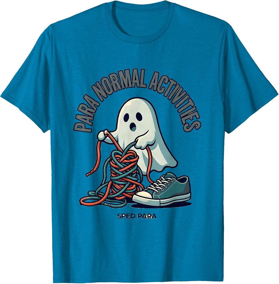 Para Normal Activities SPED Para Ghost Halloween Teacher T-Shirt - Sapphire Blue