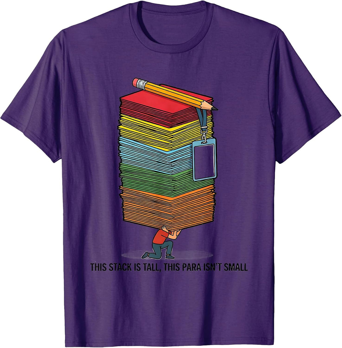 This Stack Is Tall, This Para Isn't Small Funny T-Shirt - Purple