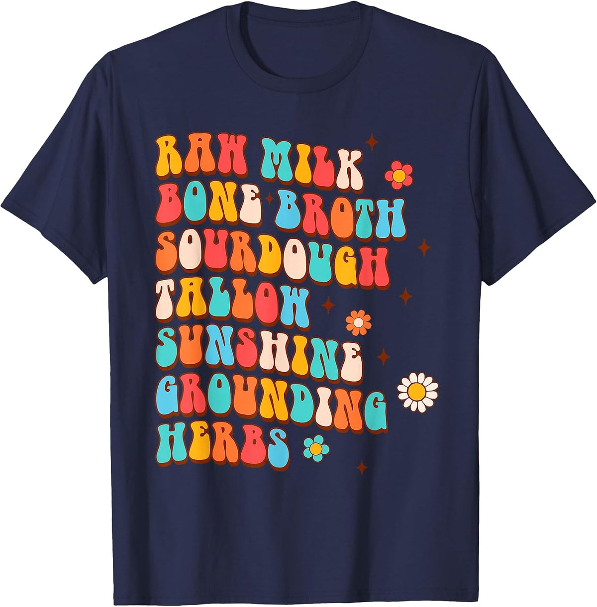 Homestead Crunchy Mom Raw Milk Homestead Holistic Mama T-Shirt - Navy Blue