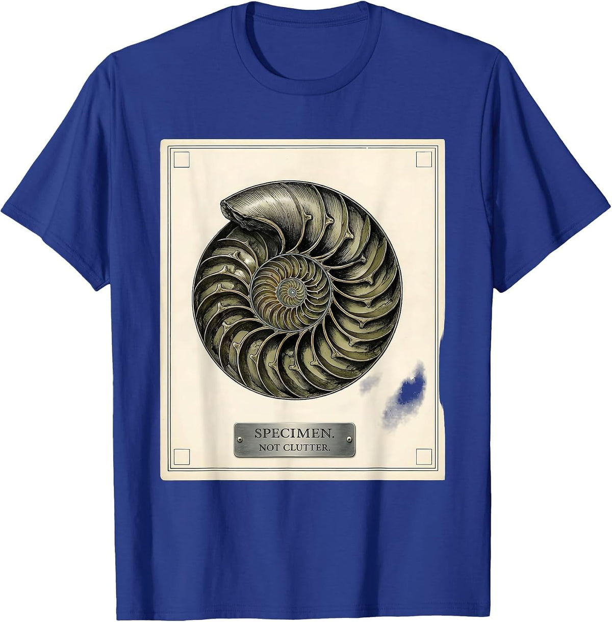 Men's Specimen. Not Clutter Botanical Geology Humor Rock Collector T-Shirt - Royal Blue