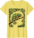 Chameleon Forest Camouflage Nature Art T-Shirt - Lemon Yellow