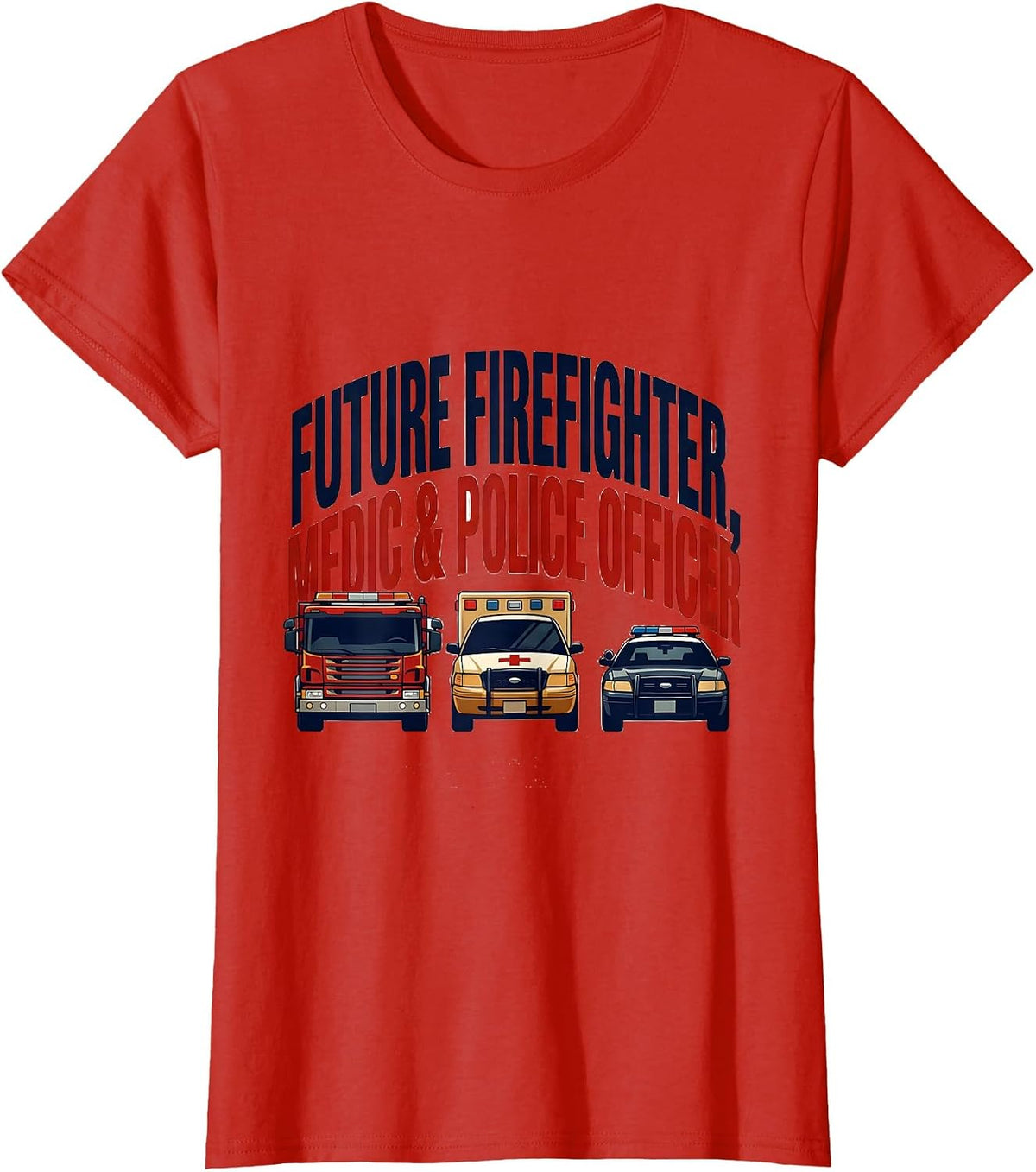 Future Firefighter, Medic & Police Officer Emergency T-Shirt - Red