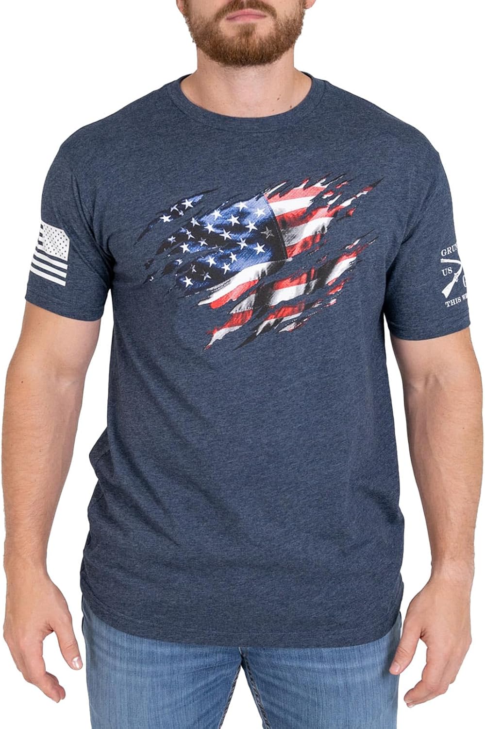 Grunt Style Still Standing Men's USA Graphic Tee - Midnight Navy