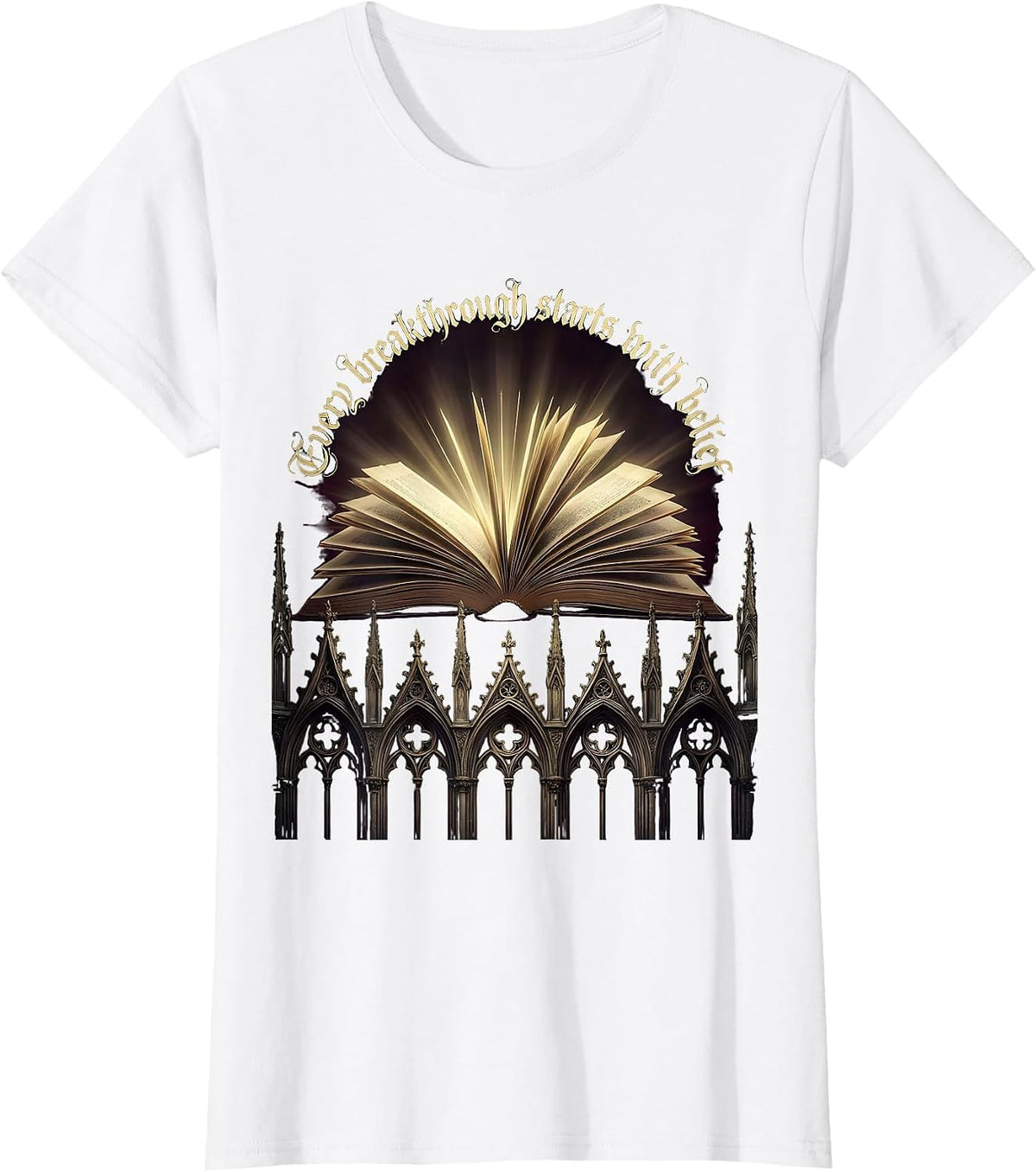 Women's Sped Teacher Every Breakthrough Starts With Belief T-Shirt - White