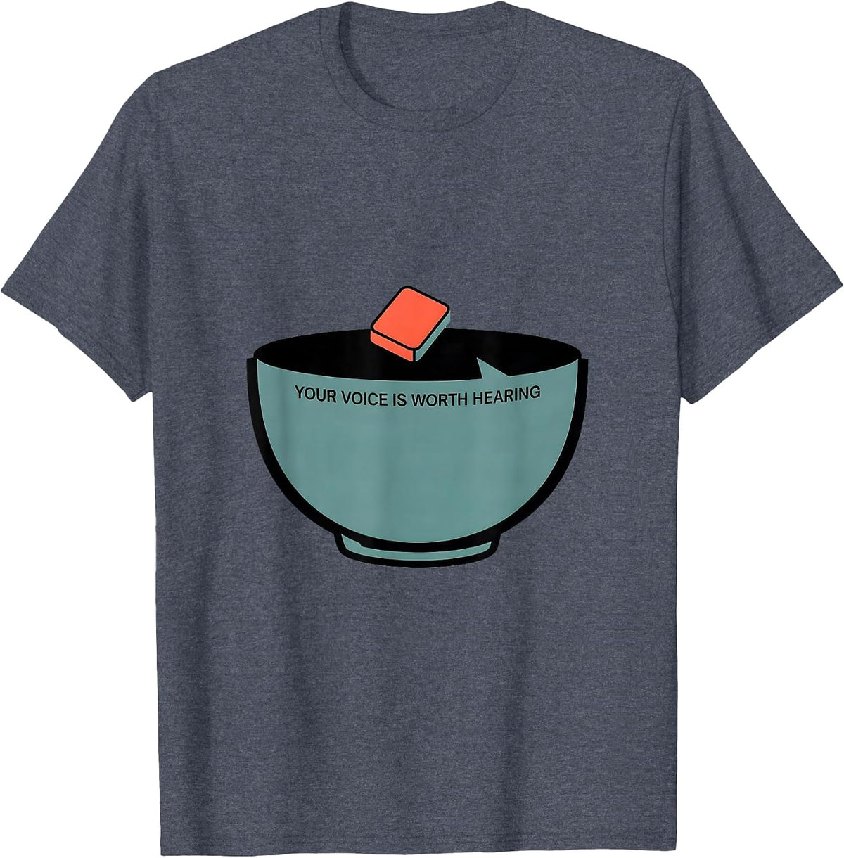 Your Voice Is Worth Hearing Editorial Conceptual SLP Speech T-Shirt - Heather Blue