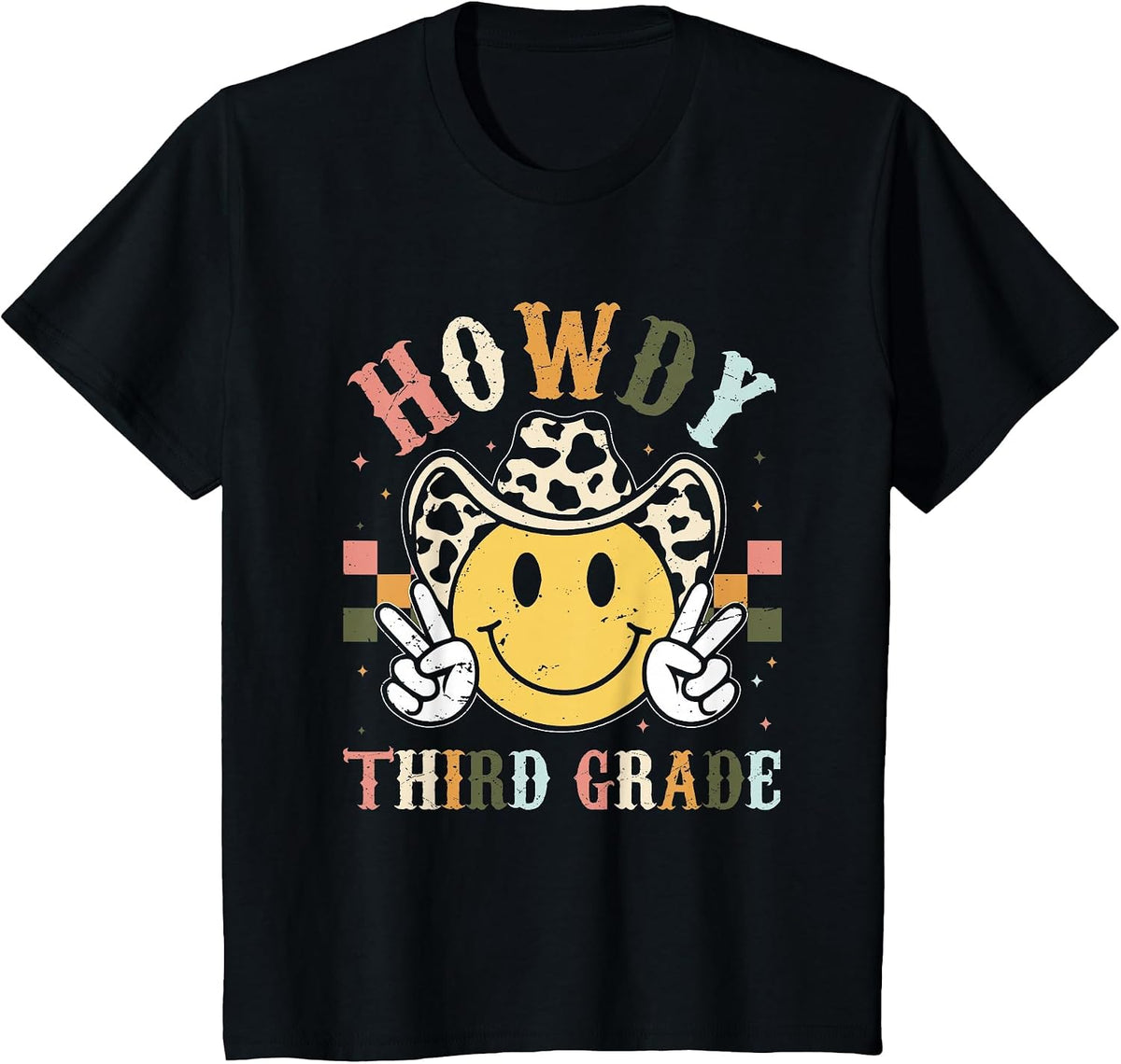 3rd Grade Teacher Rodeo Country Western Howdy Third Grade T-Shirt - Black