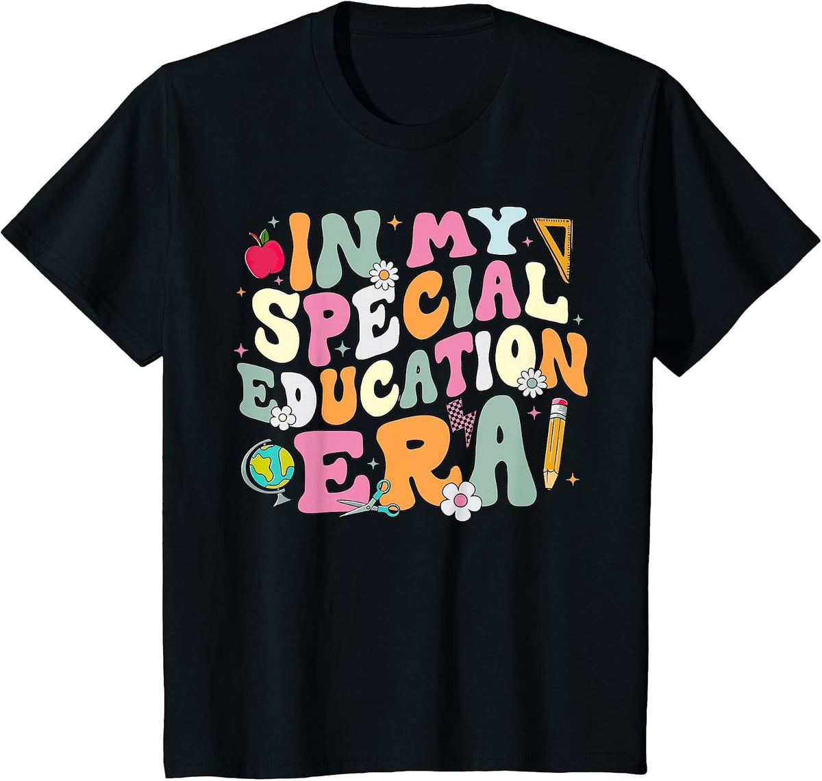 Special Education Teacher Era Inspirational SPED ABA Autism T-Shirt - Black