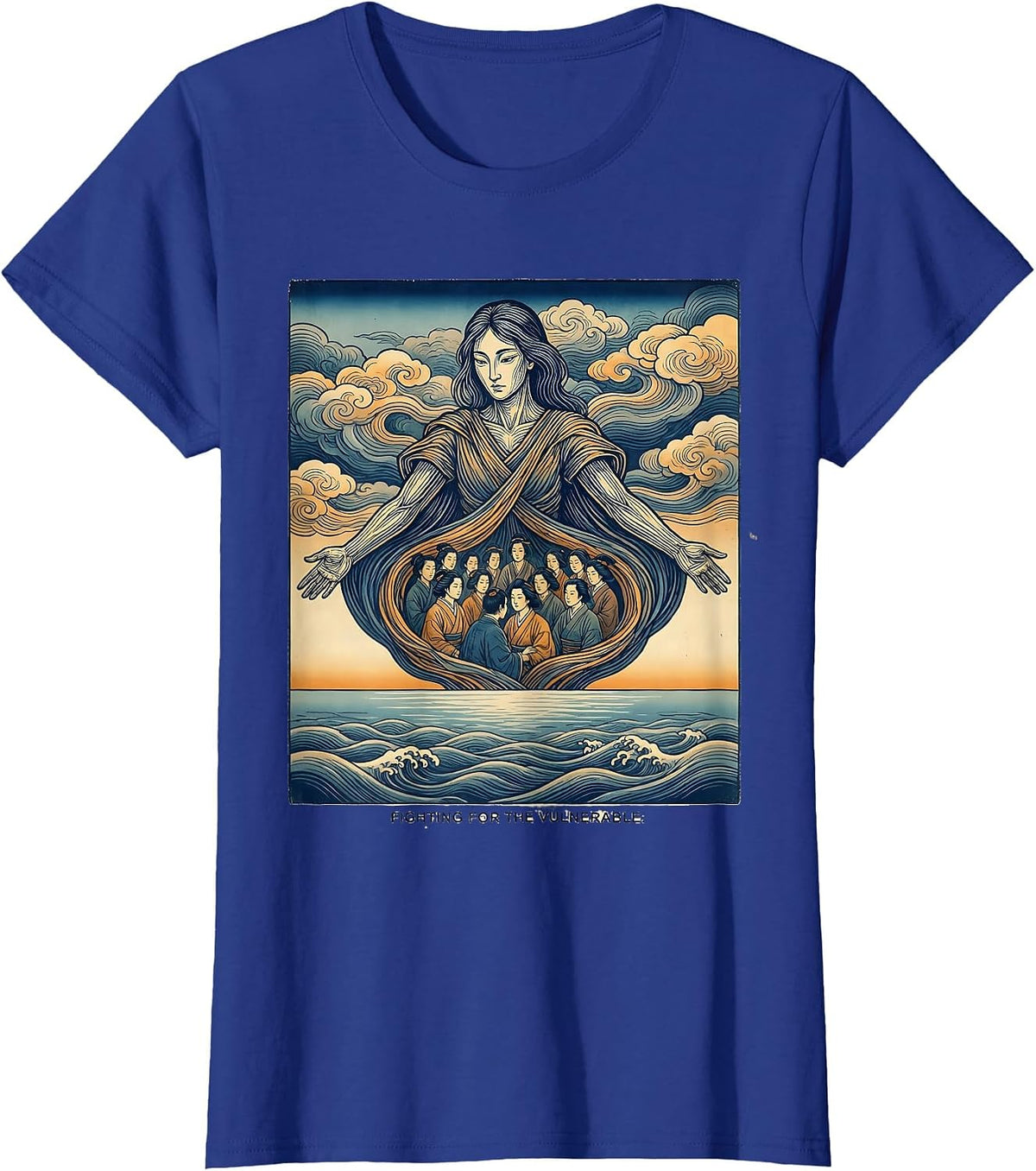 Women's Fighting for the Vulnerable Social Worker Design T-Shirt - Royal Blue