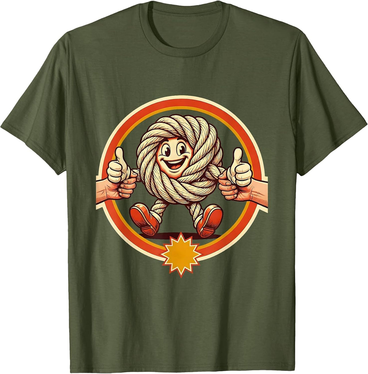 Social Worker Untangling Knot Graphic Design T-Shirt - Olive Green