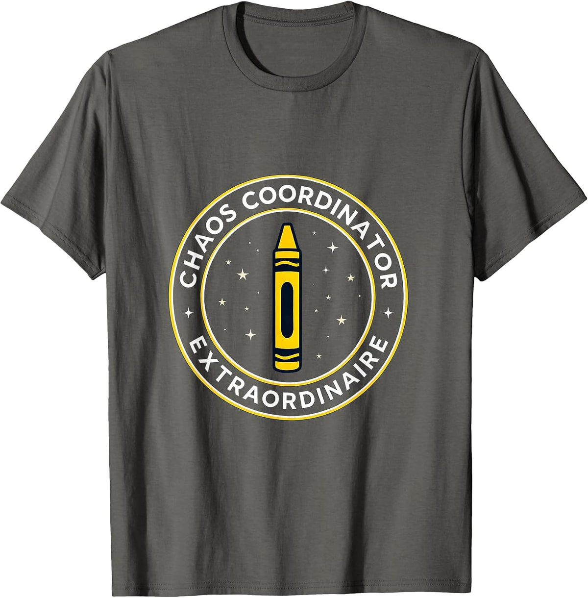 Men's Chaos Coordinator Extraordinaire PreK Teacher T-Shirt - Asphalt Grey