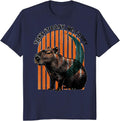 Take It Easy, Be Cappy Funny Capybara Meme Animal Humor T-Shirt - Navy Blue