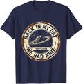 Back In My Day We Had Nine Funny Retro Astronomy Science T-Shirt - Navy Blue