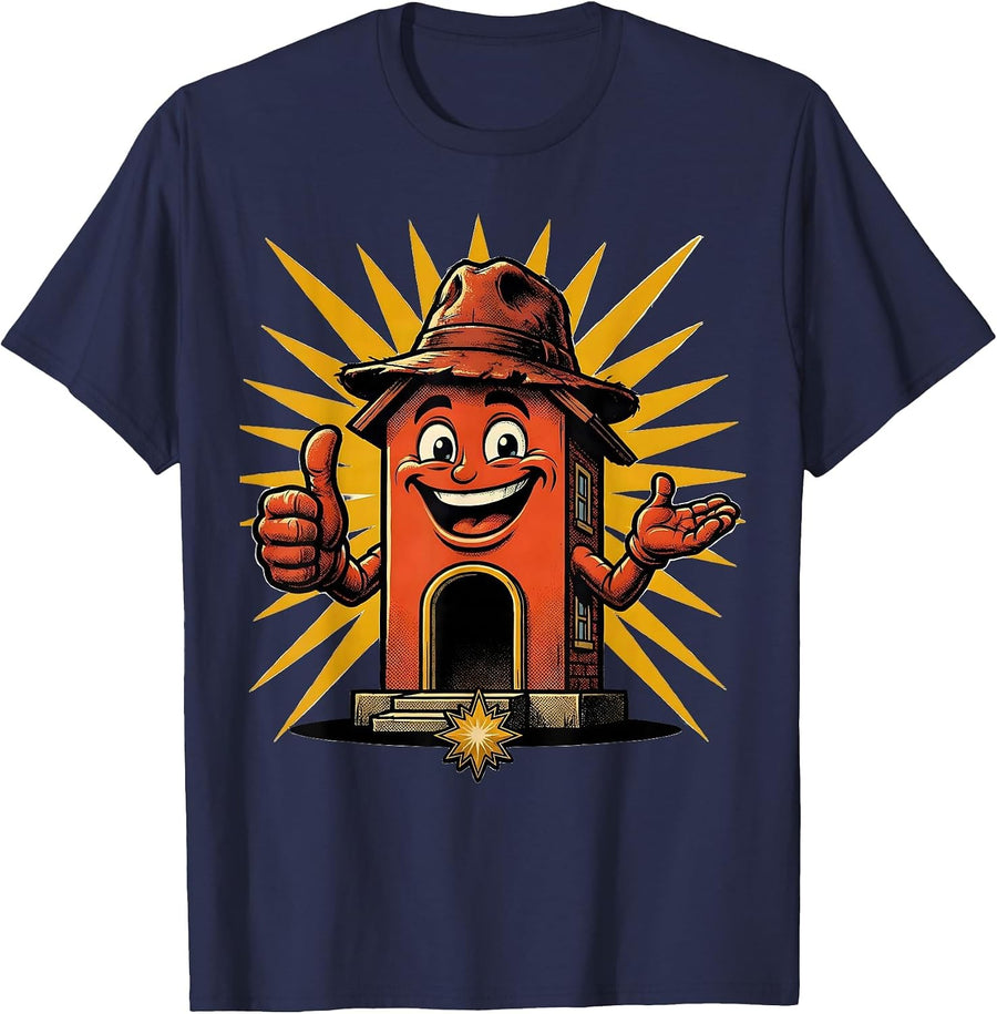 Red Schoolhouse Sunbeams Teacher Graphic T-Shirt - Navy Blue