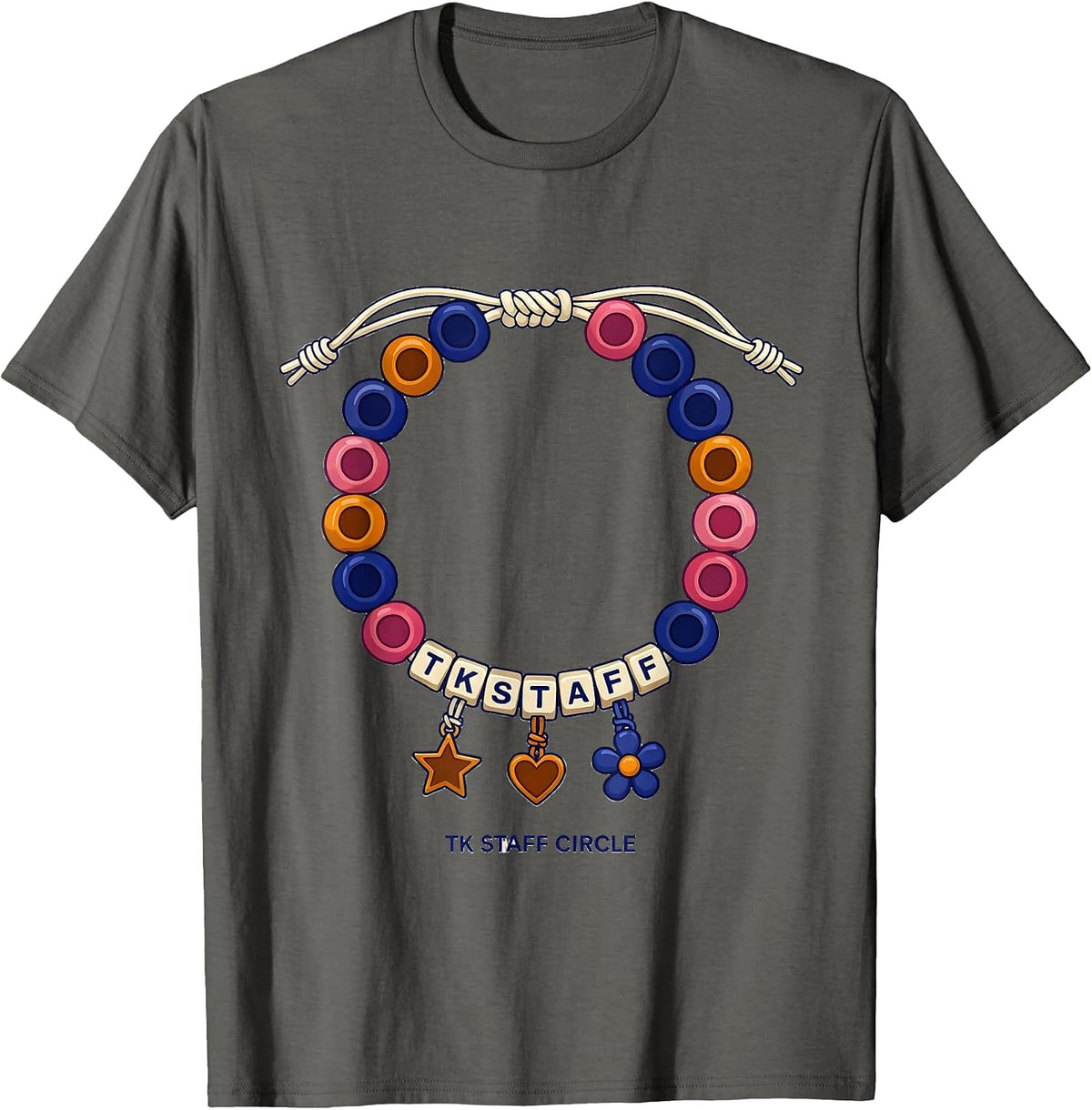 Men's TK Staff Circle Friendship Bracelet Transitional T-Shirt - Asphalt Grey