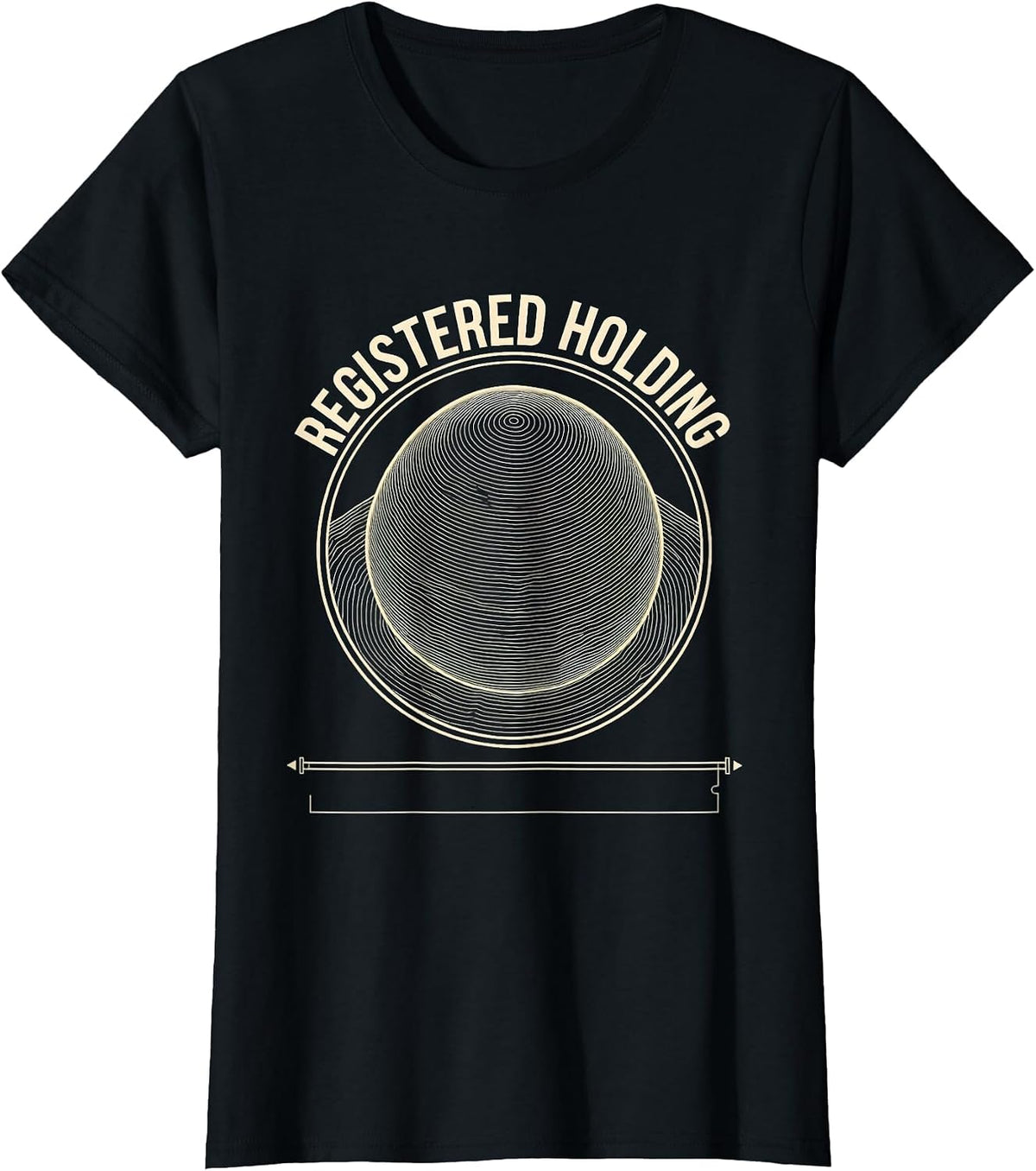 Registered Holding Topographic Contour Rock Collector T-Shirt - Black