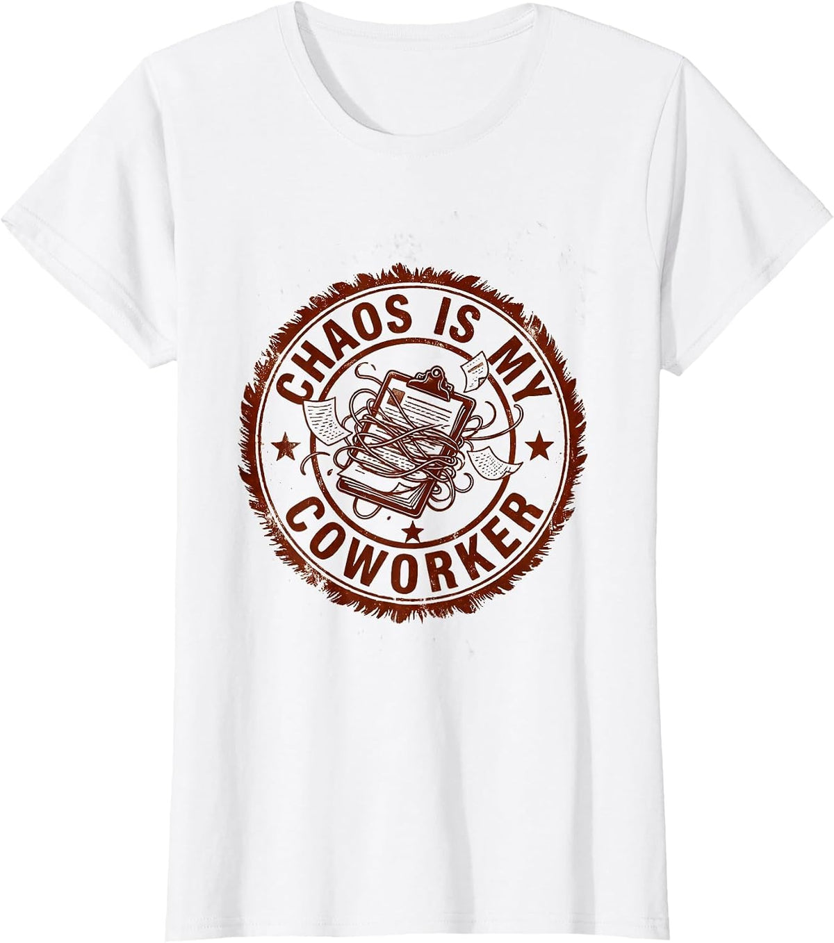 Chaos Is My Coworker Chaos Coordinator Design T-Shirt - White