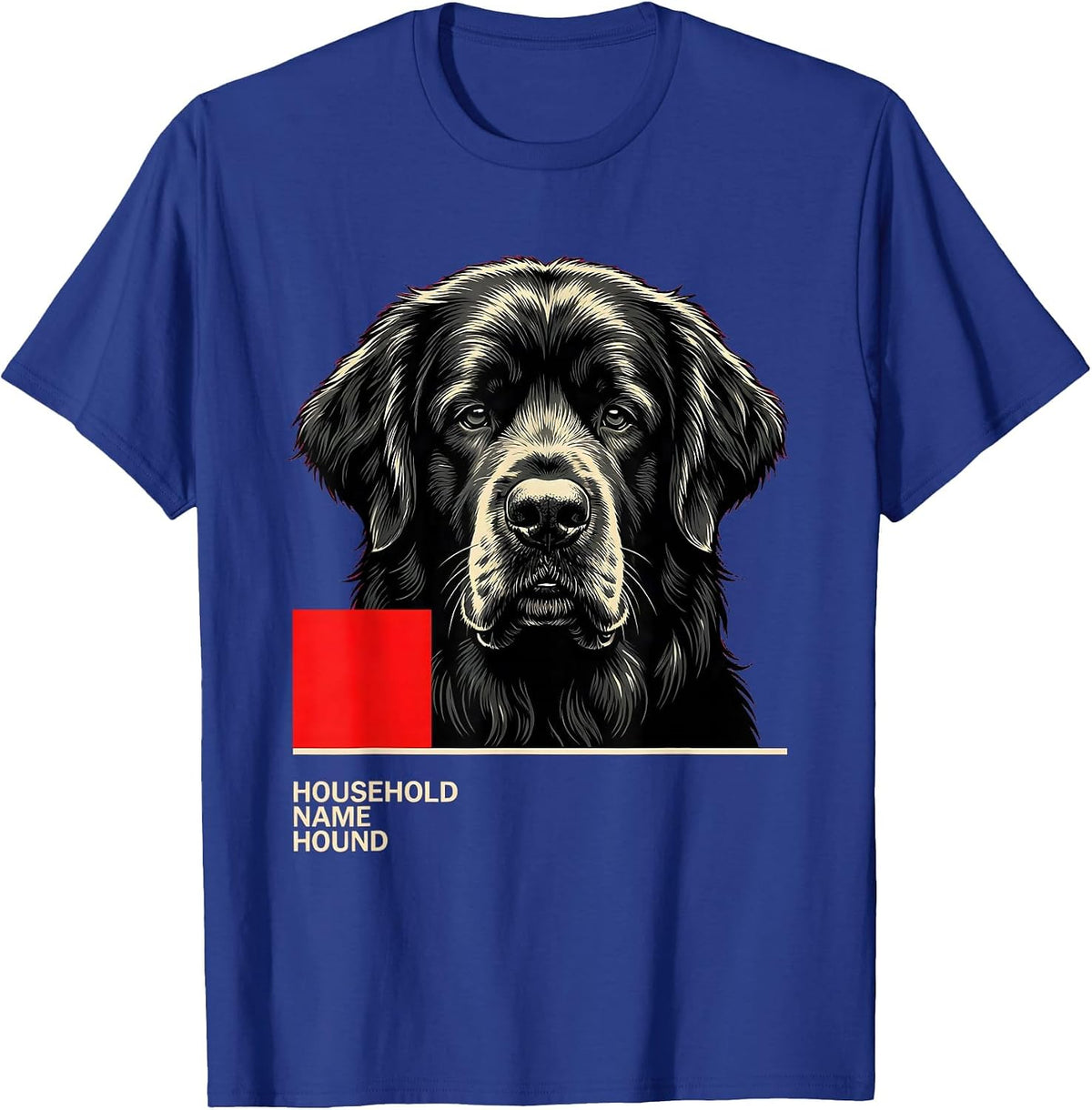 Men's Household Name Hound Funny Dog Owner Meme Humor T-Shirt - Royal Blue