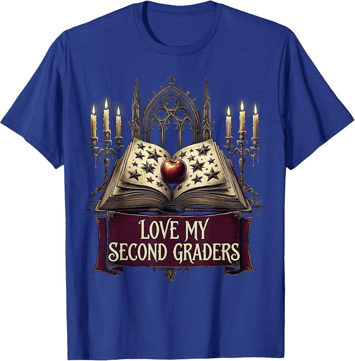 Love My Second Graders Teacher Design T-Shirt - Royal Blue