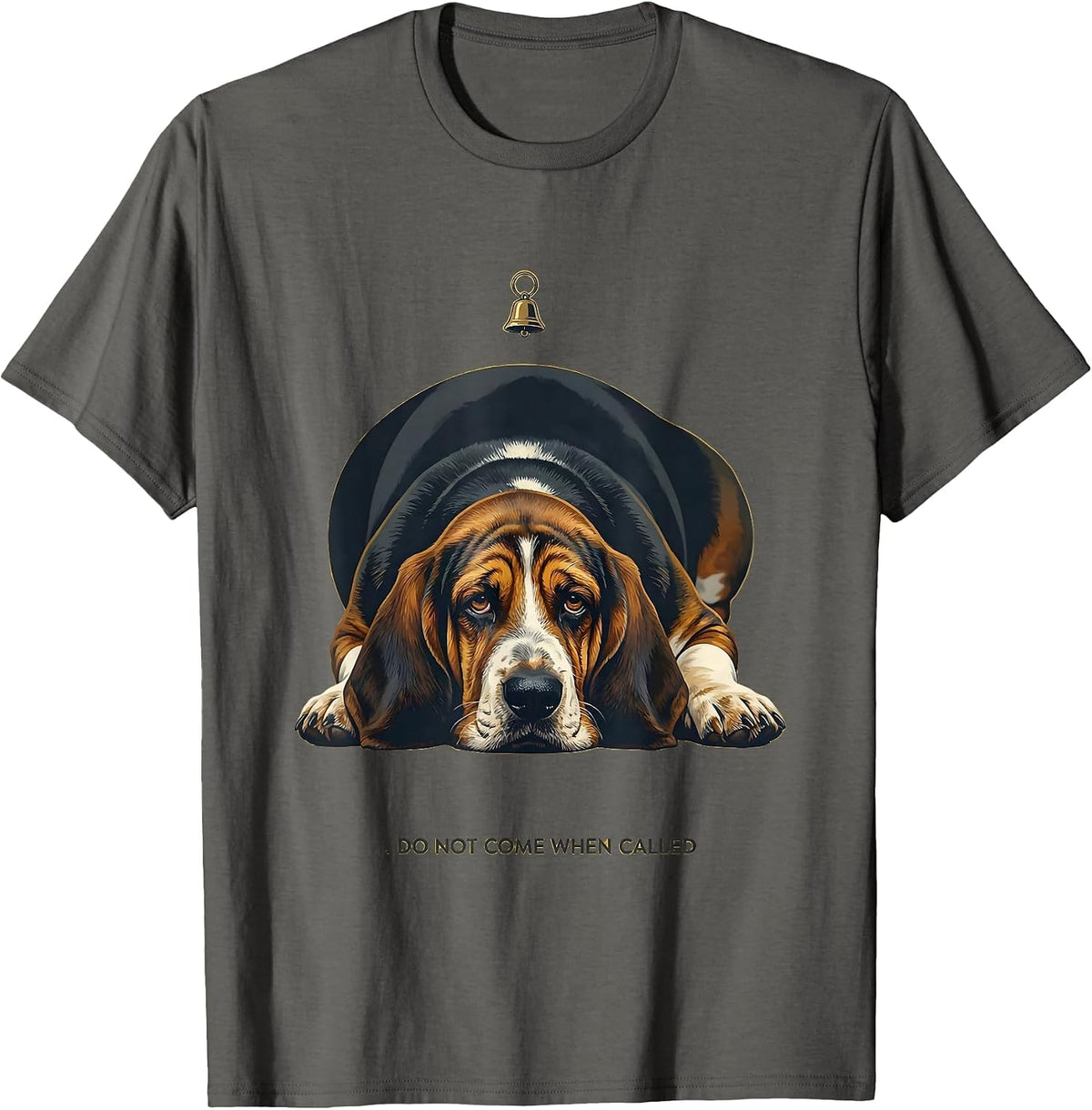 I Do Not Come When Called Funny Basset Hound Dog Lover Gift T-Shirt - Asphalt Grey